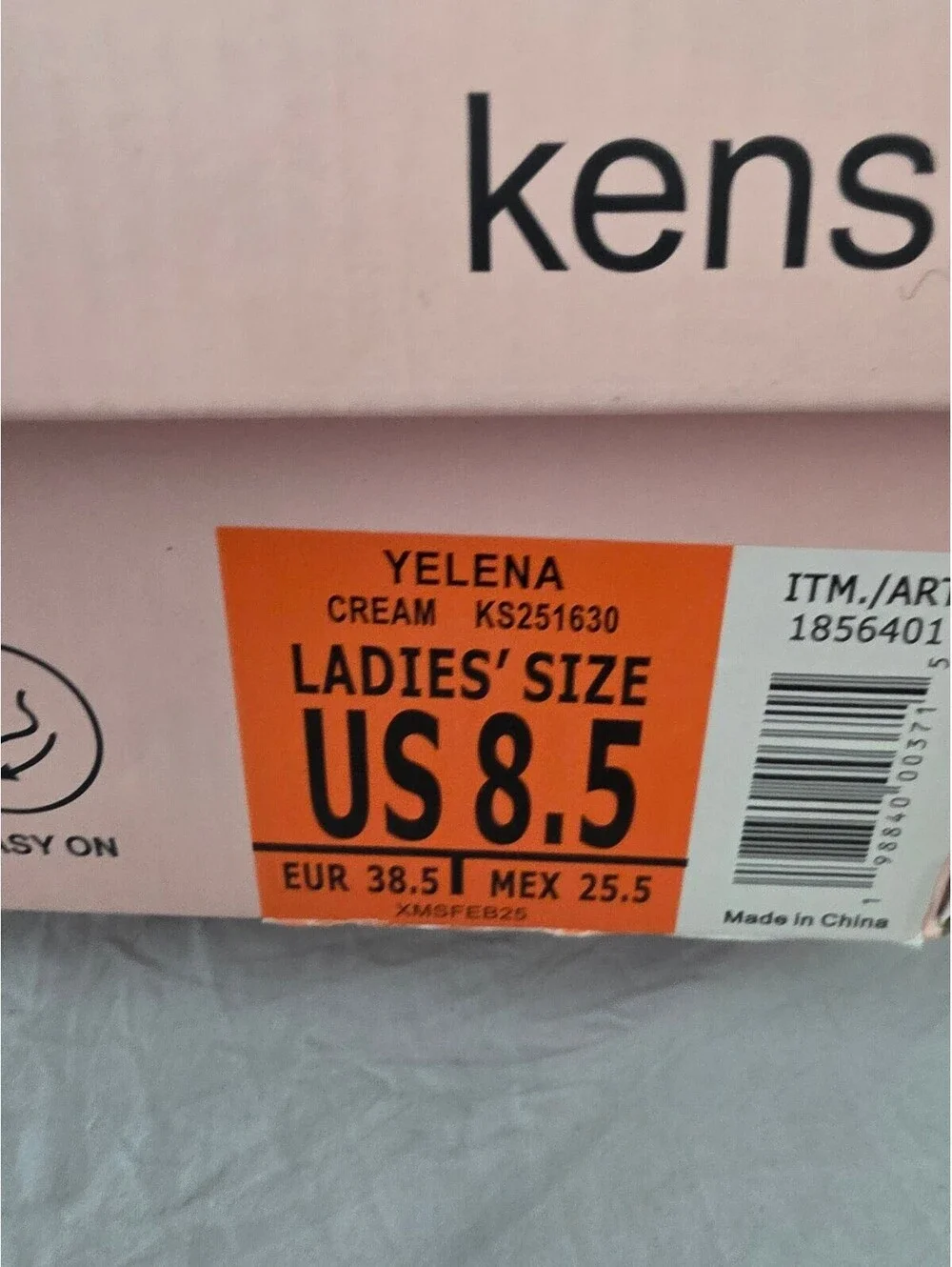 Kensie Yelena Cream Canvas Loafers Women's US 8.5 Comfortable Slip-On Shoes